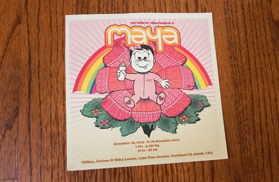 Birth announcement card illustration, image 2 of 2