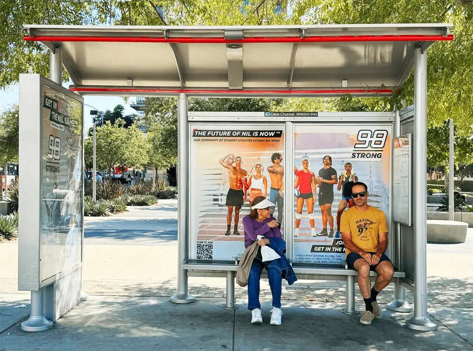 Strong98 bus-shelter billboard