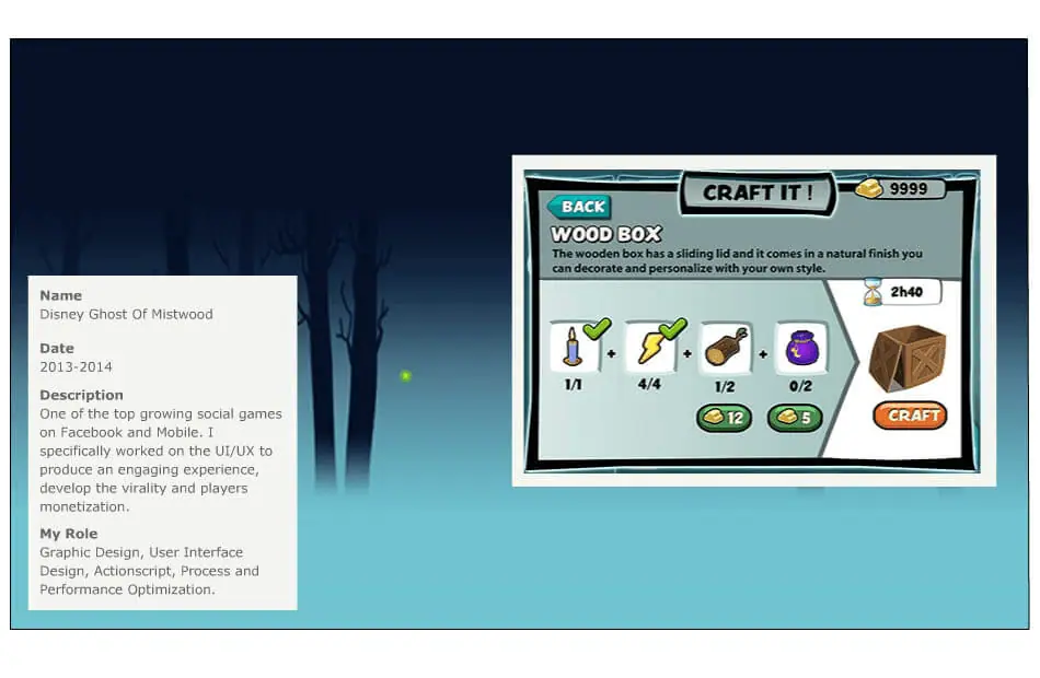 Disney Ghosts of Mistwood game UI, image 2 of 2